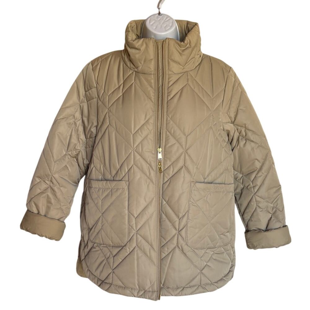 Barbour "Elin Quilt" Puffy Barn Style Jacket Modern Heritage Classic Prep Size 8